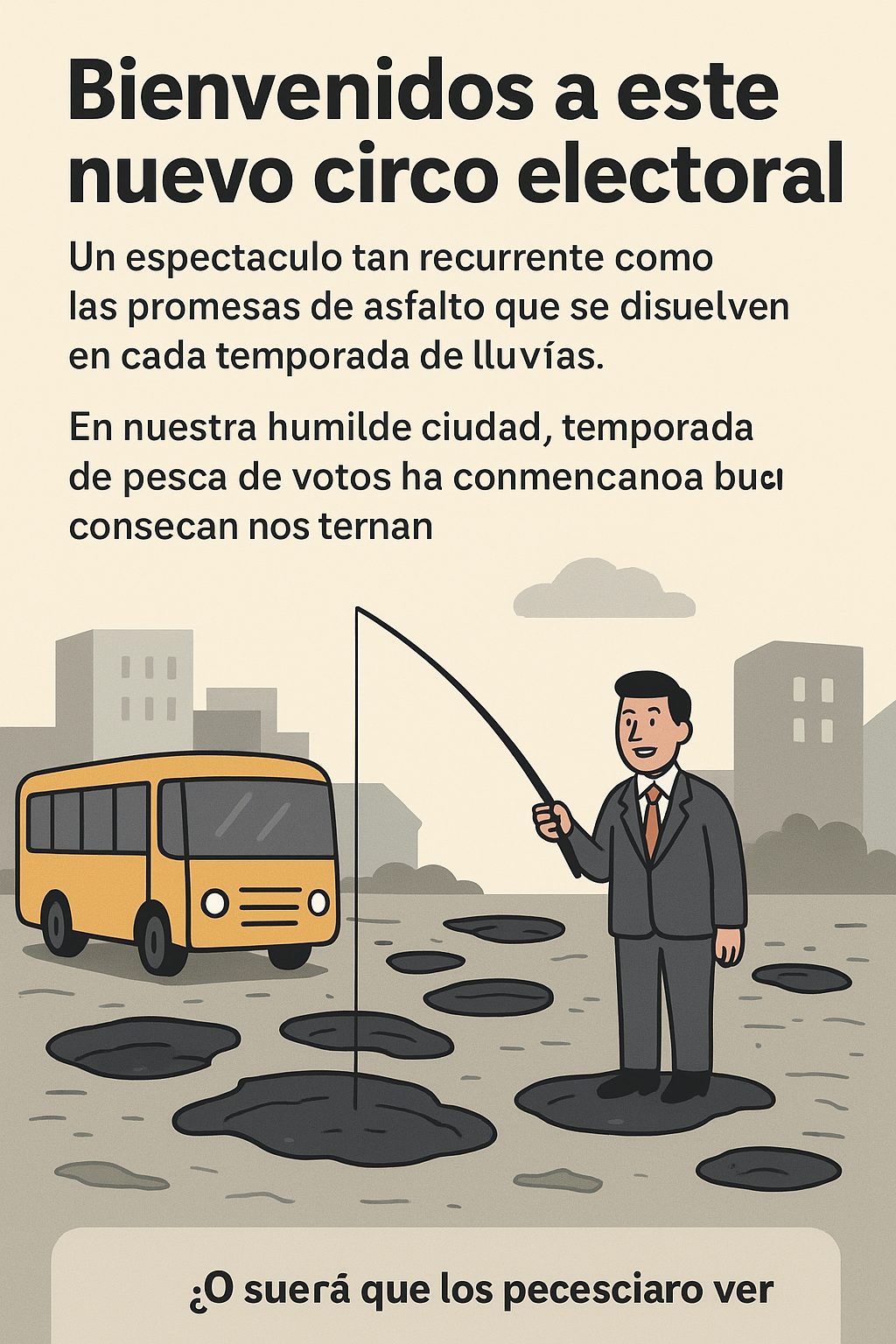 El show de los candidatos y las calles sin asfalto: una tradición que no pavimenta nada