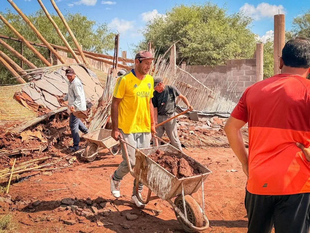 Asistencia en el sur de Tinogasta tras el temporal: el Municipio acompaña a las familias afectadas